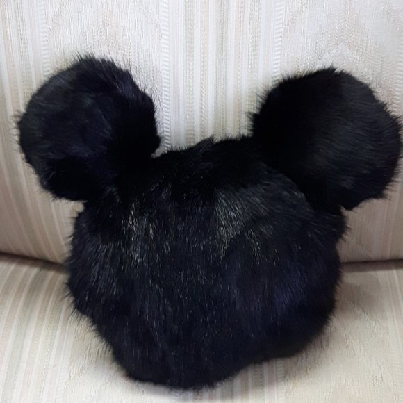 Handmade Genuine Black Mink Fur Mouse Pillow - Picture 3 of 4